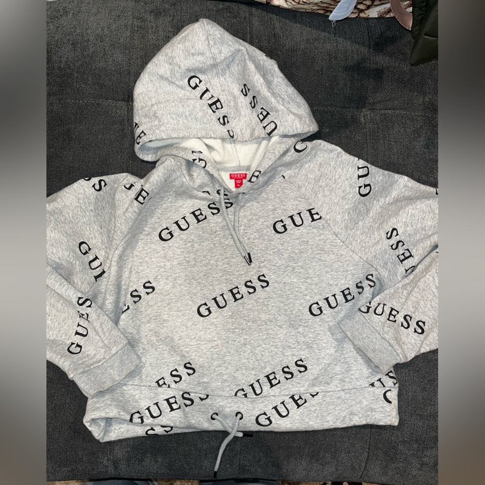 Guess XL crop hoodie. Used in good condition